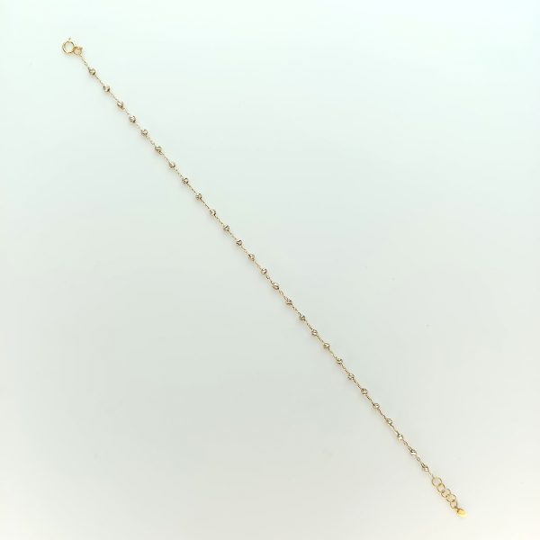 پابند طلای ۱۸ عیار - طرح البرنادو گوی‌تراش