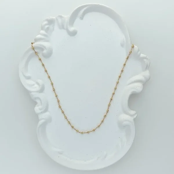 زنجیر طلای ۱۸ عیار - طرح البرنادو گوی‌دار