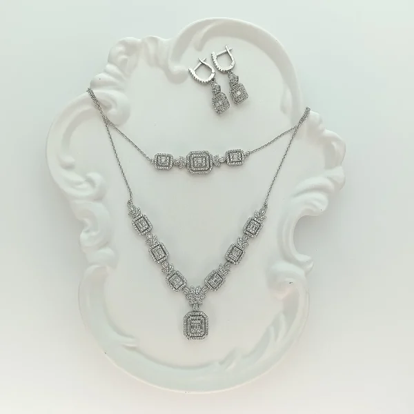 ست نقره زنانه جواهری