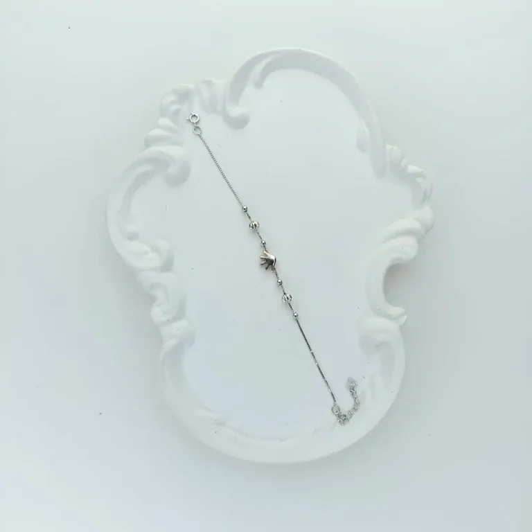 دستبند نقره جواهری طرح تک تاج - 2.71 گرم - 16 سانتی متر