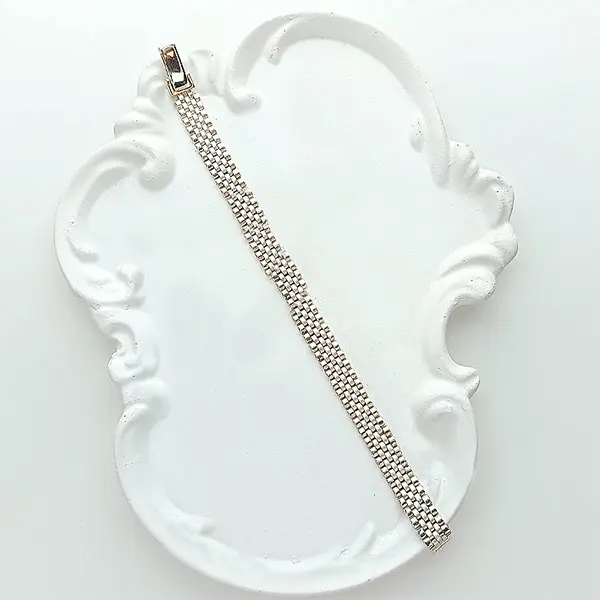 دستبند نقره اسپورت طرح رولکس کد 2