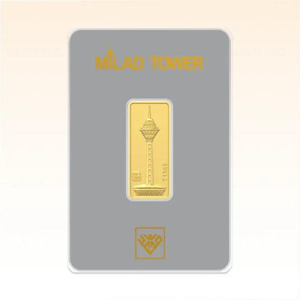 شمش طلای ۲۴ عیار محمد (برج میلاد) وزن 3 گرم