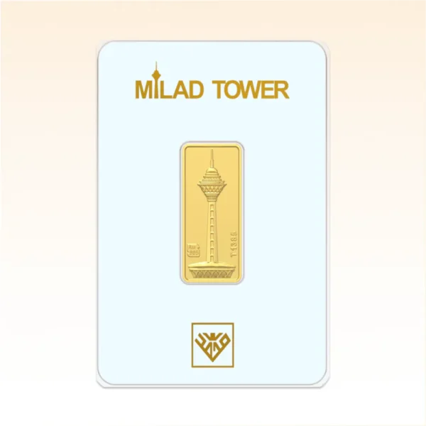 شمش طلای ۲۴ عیار محمد (برج میلاد) وزن 2 گرم