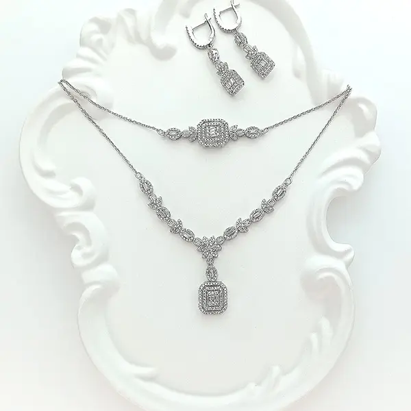 ست نقره زنانه مدل آژنا