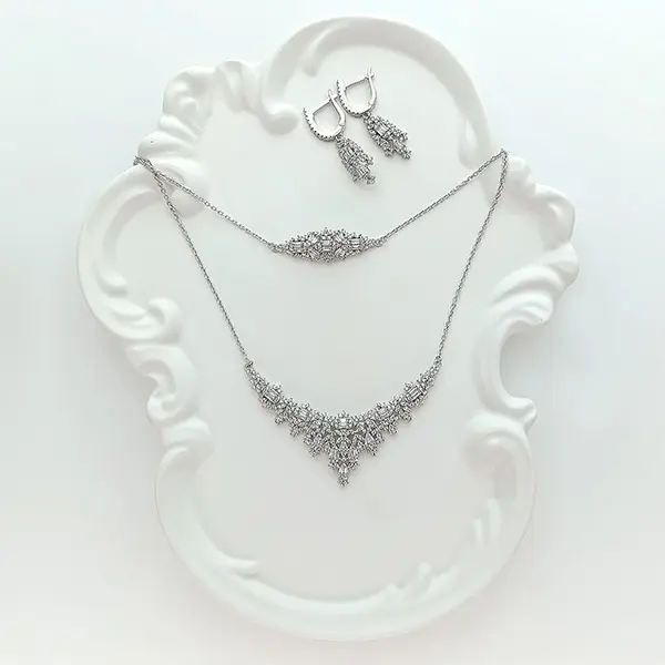 ست نقره زنانه مدل آیسا