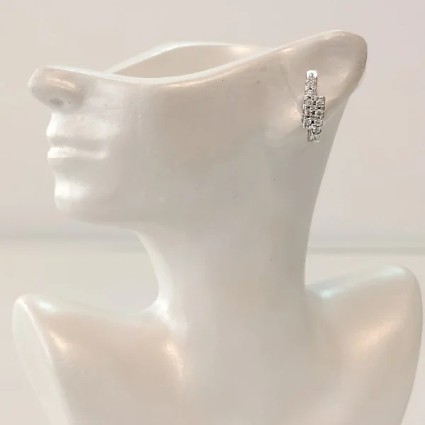 گوشواره نقره مدل دلسا - 2.2 گرم