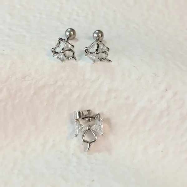 نیم ست نقره نگین دار مدل دیما