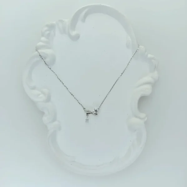 مدال نقره زنانه مدل گل بو